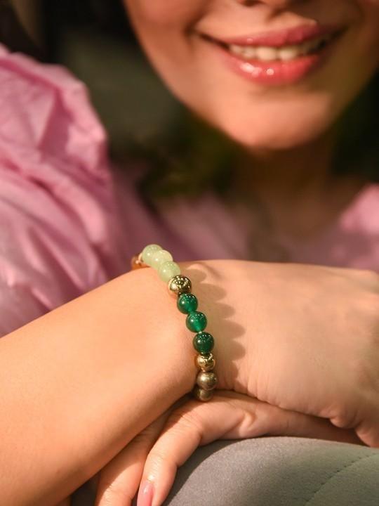Natural Crystal Bead Bracelet - Stretch Fit, Assorted Gemstones