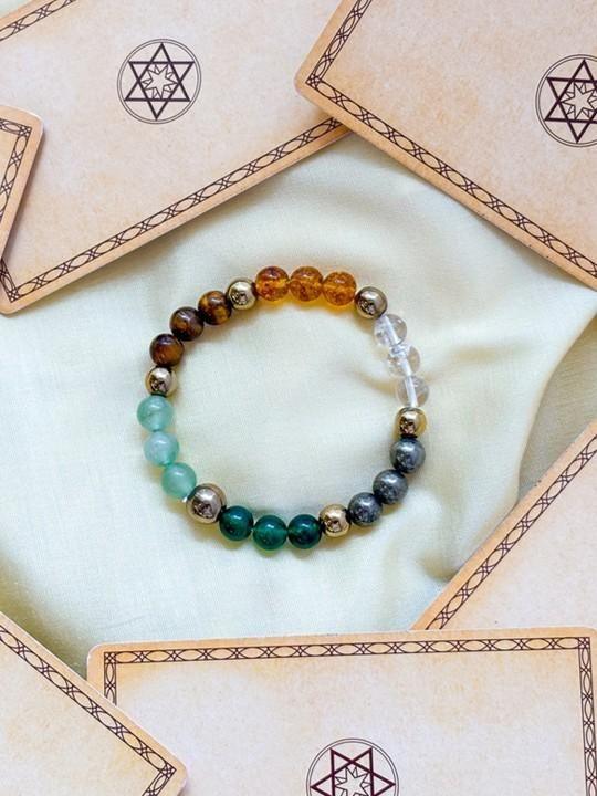 Natural Crystal Bead Bracelet - Stretch Fit, Assorted Gemstones